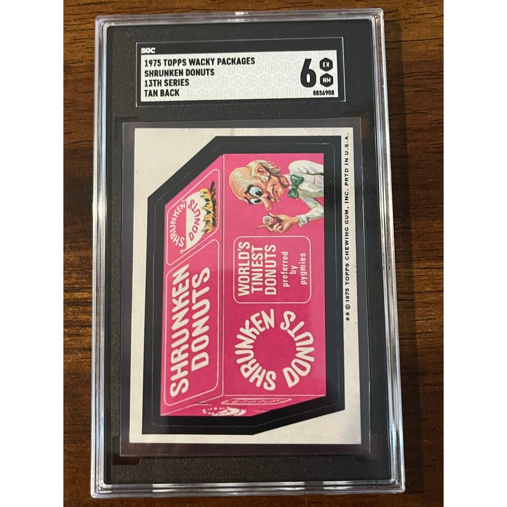 1975 Topps Wacky Packages SHRUNKEN Donuts SGC 6 EX/MT  Series 13 Packs